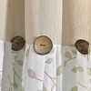 Linen Button Botanical Garden Window Curtain Panels Neutral/Green Single 40X84 - 3 of 4