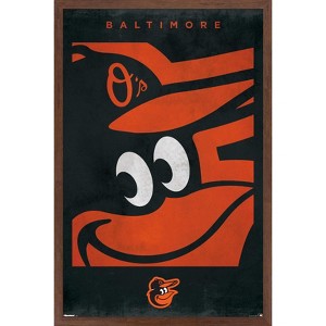 Trends International MLB Baltimore Orioles - Logo 25 Framed Wall Poster Prints - 1 of 4
