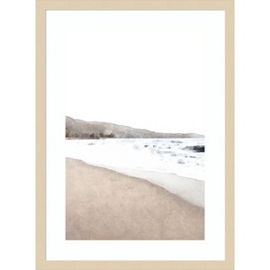 Amanti Art Neutral Beach by Melloi Art Prints Wood Framed Wall Art Print - 1 of 4