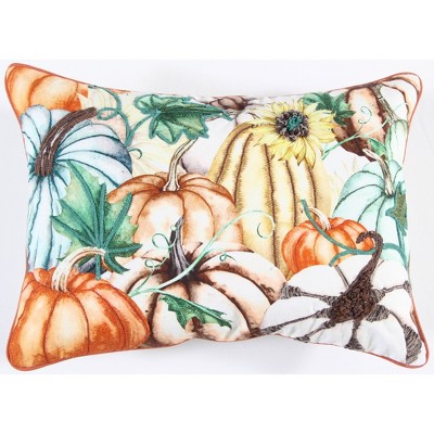 14"x20" Oversize Pumpkins Lumbar Throw Pillow Brown/Orange - Rizzy Home