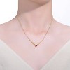 Guili Chic 14K Gold-Plated Emerald CZ Solitaire Chevron Necklace in Green, Blue, Red, or Gold—Elegant, Stylish, and Perfect for Layering. - 3 of 3