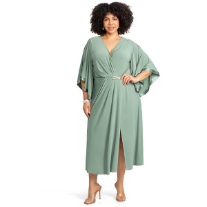 Catherines V-Neck Twist Maxi Dress - 1 of 4