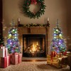 NicBex 3ft Prelit Snow Flocked Artificial Christmas Trees Set of 2 with 220 Branch Tips and 180 LED Lights for Indoor Decor, White - 2 of 4