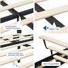 Bed Frame, Upholstered Headboard, Storage Shelves, Heavy Duty Metal Slats, No Box Spring Needed, Noise Free, Easy Assembly - 3 of 4