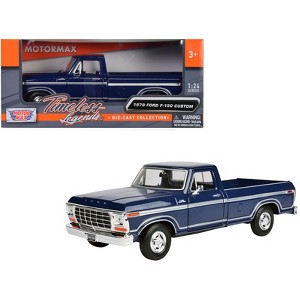 1979 Ford F-150 Pickup Truck Dark Blue 1/24 Diecast Model Car by Motormax - 1 of 3