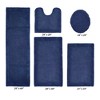 Edge Bath Rug 100% Premium Cotton Ultra-Soft Water Absorbent Tufted Solid Reversible 5 Piece Bathroom Rug Set for Machine Washable Bathmat - 2 of 4