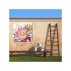 Cottage Garden West of The Wind Protea King Pink, Orange 24 x 24 Inch Waterproof Gallery Wrapped Canvas, Outdoor Garden, Yard, Patio All Weather - 2 of 2