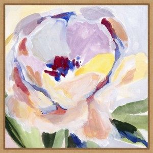 Amanti Art 22"x22" Spring Forth I by Annie Warren: Modern Botanical Lithograph, Polystyrene Frame - 1 of 4