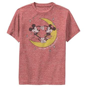 Boy's Disney Mickey and Minnie I Love You to the Moon and Back Performance Tee