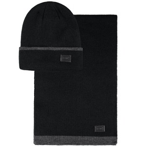 Levi's Men's Ultra Cozy Knit Beanie Hat and Scarf Set - 1 of 4