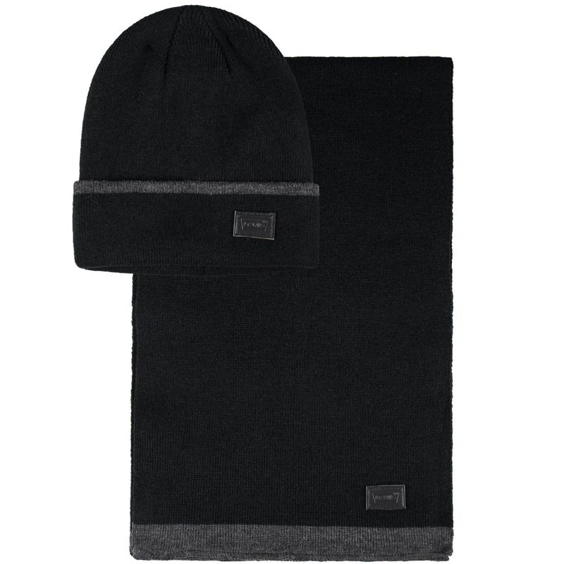 Levi's Men's Ultra Cozy Knit Beanie Hat and Scarf Set, 1 of 6