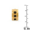 Steeltime Ladies 18k gold plated stainless steel and simulated black diamonds huggie earrings - 3 of 4