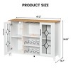Jojoka Wine Bar Cabinet with Led Light, Liquor Cabinet with Wine and Glass Rack, Buffet Sideboard with Storage - 2 of 4