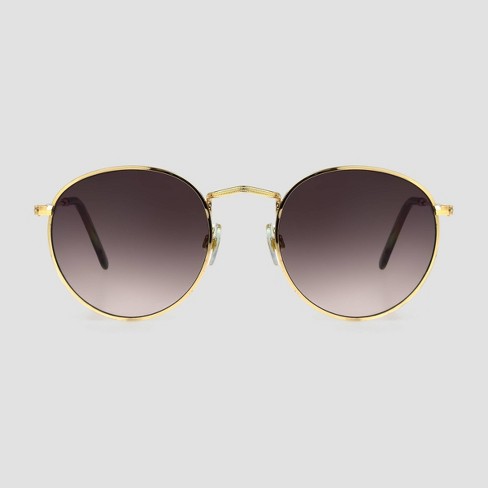 Round gold sunglasses online