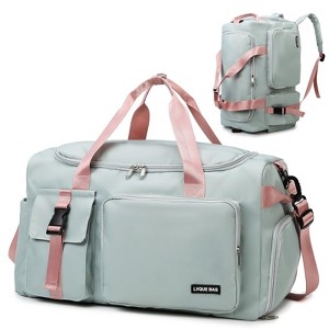 Generic Gym Duffle Bag for Women Men, Sports Backpack with Wet & Shoe Compartment - 1 of 4