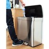 QUALIAZERO 16 GAL/60L, RECTANGLE SHAPE, STAINLESS STEEL DUAL COMPARTMENTN STEP-ON CAN, WITH SOFT CLOSE LID & DUAL COMPARTMENT, BRUSH FINISH - 4 of 4