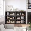 3/5 Tier Farmhouse Bookcase, Rustic Wooden Book Shelf with Storage, Bookshelves for Living Room, Bedroom - 3 of 4