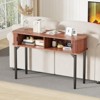 47" Fluted Console Table with Drawers, Narrow Entryway Tables with Storage and Shelves - 2 of 4