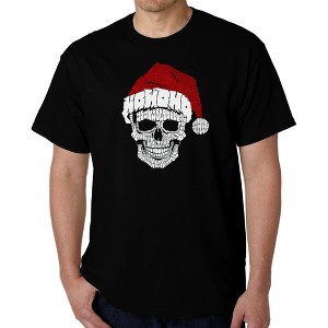 LA Pop Art Santa Skull - Men's Word Art T-Shirt - 1 of 4