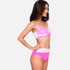 Anna-Kaci Swim Women's Colorblock Bikini Set with Crisscross Wrap Top and High Waist Bottoms - 3 of 4