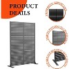 72" H x 47" W Metal Privacy Screen, Freestanding Outdoor Decorative Wall Panel with Stand for Patio, Garden, Balcony & Indoor - 3 of 4