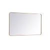 Elegant Lighting Soft corner metal rectangular mirror 30x48 inch in Brass - 4 of 4