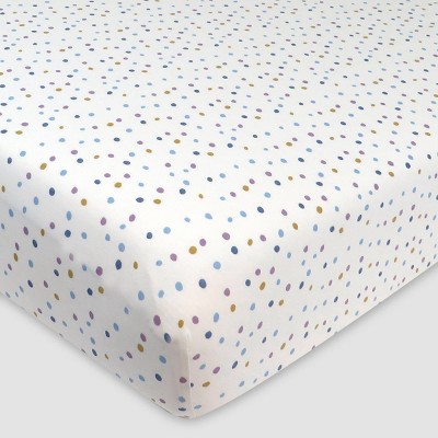 Honest Baby Organic Cotton Fitted Crib Sheet - Marker Dot