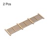 Unique Bargains Wood Decorative Miniature Garden Picket Fence 4.33 Inch Wood 2 Pcs - 3 of 4
