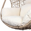 YOOCOZZ Outdoor & Indoor PE Wicker Hanging Chair & Swing Egg Chair with Large Seat and Puffy Cushions - 4 of 4