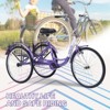 Aukfa 24" Adult Cruiser Trike With Large Rear Basket, Front And Rear Brakes and High-Strength Steel Frame, Unisex - 3 of 4