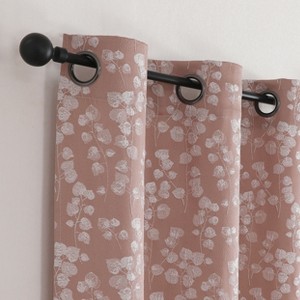 Kate Aurora 2 Piece Pastel Florinda Floral Grommet Top Window Curtain Panels - 84 in. Long - 1 of 4