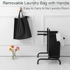 QingMoon Laundry Hamper with Removable Bag, 2-Tier Laundry Basket with Handles and Lid, Storage Sorter Basket for Laundry Room and Bathroom - 2 of 4