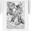 Attack on Titan Art Drawing Two Titans Fighting Men's White Short Sleeve Tee - 2 of 3
