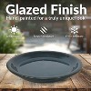 Sunnydaze Outdoor/Indoor High-Fired Glazed UV- and Frost-Resistant Ceramic Flower Pot Planter Saucers - Imperial Blue - 2 of 4