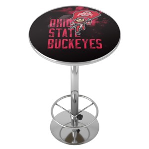 Ohio State University Bar Table with Footrest by Trademark Gameroom - 1 of 4