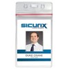SICURIX Zip Closure Sealable ID Badge Holders, Vertical, Clear, Pack of 50 - 2 of 4