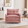 Swivel Barrel Accent Chair with Memory Foam and Side Pockets, Mid-Century Modern Chenille Armchair with 360° Rotation - ModernLuxe - 2 of 4