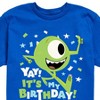 Boys' - Disney - Mike Yay It's My Birthday Short Sleeve Graphic T-Shirt - 2 of 4