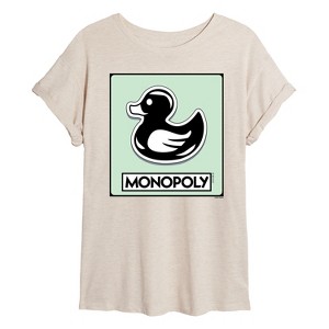 Women's - Monopoly - Duck Token Oversized Graphic T-Shirt - 1 of 4