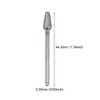 Unique Bargains Emery Nail Drill Bits Set for Acrylic Nails 3/32 Inch Nail Art Tools 44.3mm Length Blue 10Pcs - 4 of 4