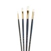 Princeton RealValue Brush Set, White Taklon Bristles, Long Handle Mixed Media Paintbrush, Dark Blue, 4 Per Set, 2 Sets - 3 of 3