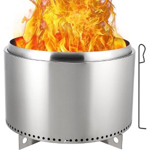 27"Stainless Steel Smokeless Outdoor Fire Pit, Burning Wood - 1 of 4