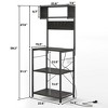 COZONY 59" Kitchen Bakers Rack, 5-Tier Metal Storage Shelf with 10 S-Hooks, Coffee Bar Station, Microwave Stand, Floor Standing Spice Rack Organizer - 2 of 4