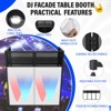 Portable DJ Facade Booth with White & Black Scrim, 52"L x 43.2"H x 26"W Foldable DJ Table Station with Adjustable Feet for Party - image 2 of 4