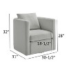 NicBex Swivel Barrel Chair with Back Cushion Accent Chair, Modern Luxury Living Room Chair Comfy Chair for Office, Bedroom - 4 of 4