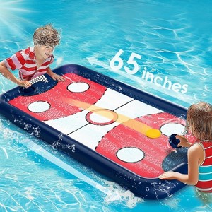 ‎iPlay, iLearn Pool Wave Kids Hockey Pool Game Toys, Big Inflatable Floating Water Play Swimming Toy - 1 of 3