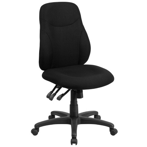 Homcom Retro Mid-back Swivel Fabric Computer Desk Chair Height