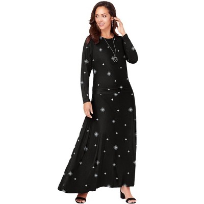 Jessica London Women's Plus Size 2-Piece Dolman Sleeve Skirt Set