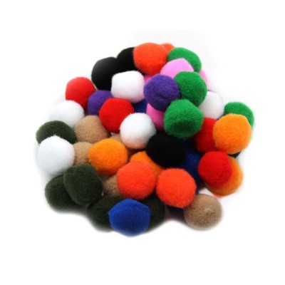 Charles Leonard Creative Arts by Charles Leonard Pom-Poms, 1 Inch, Assorted Colors, 50 (Pack of 10)