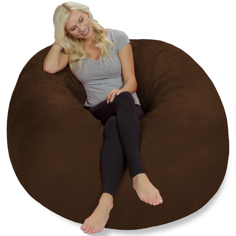 5' Large Bean Bag Chair with Memory Foam Filling and Washable Cover - Relax Sacks, 4 of 12